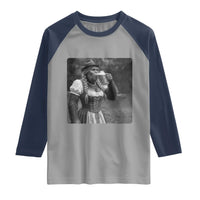 Bigfoot Oktoberfest Raglan Shirt Vintage Dirndl German Beer Festival Humor