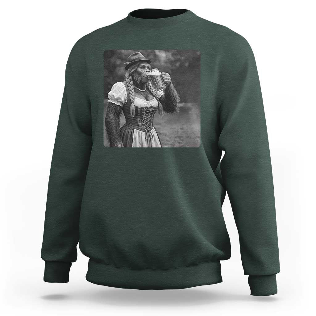 Bigfoot Oktoberfest Sweatshirt Vintage Dirndl German Beer Festival Humor