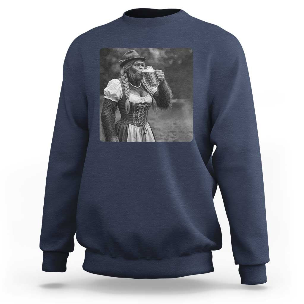 Bigfoot Oktoberfest Sweatshirt Vintage Dirndl German Beer Festival Humor
