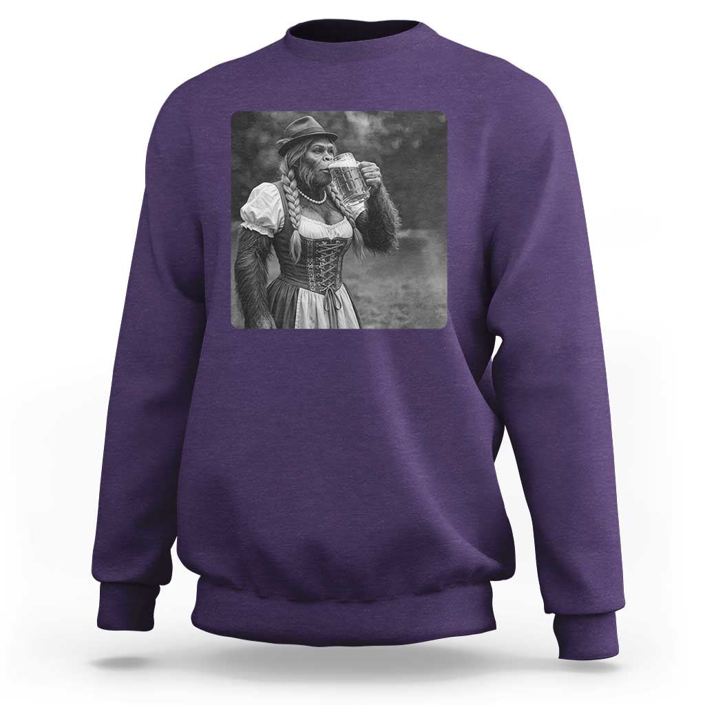 Bigfoot Oktoberfest Sweatshirt Vintage Dirndl German Beer Festival Humor