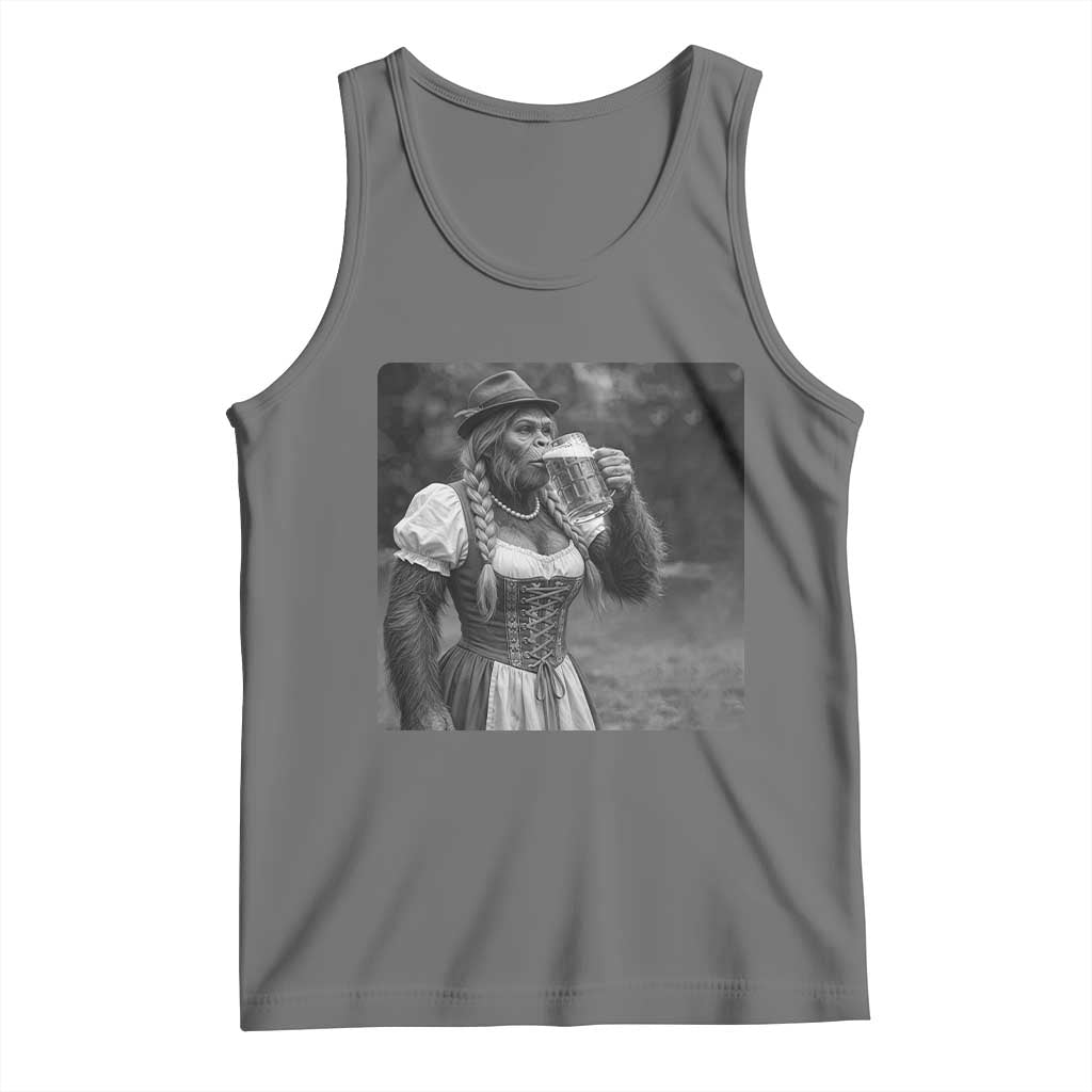 Bigfoot Oktoberfest Tank Top Vintage Dirndl German Beer Festival Humor