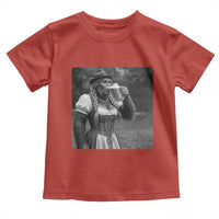 Bigfoot Oktoberfest Toddler T Shirt Vintage Dirndl German Beer Festival Humor