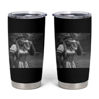 Bigfoot Oktoberfest Tumbler Cup Vintage Dirndl German Beer Festival Humor