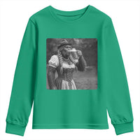 Bigfoot Oktoberfest Youth Sweatshirt Vintage Dirndl German Beer Festival Humor