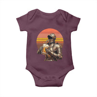 Funny Medieval Renaissance Drinker Baby Onesie Vintage Knight In Armor Beer Lover
