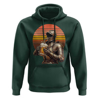 Funny Medieval Renaissance Drinker Hoodie Vintage Knight In Armor Beer Lover