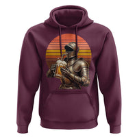 Funny Medieval Renaissance Drinker Hoodie Vintage Knight In Armor Beer Lover