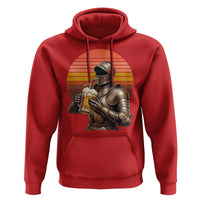Funny Medieval Renaissance Drinker Hoodie Vintage Knight In Armor Beer Lover