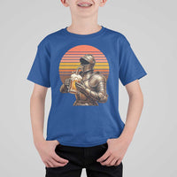 Funny Medieval Renaissance Drinker T Shirt For Kid Vintage Knight In Armor Beer Lover