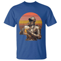 Funny Medieval Renaissance Drinker T Shirt Vintage Knight In Armor Beer Lover