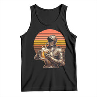 Funny Medieval Renaissance Drinker Tank Top Vintage Knight In Armor Beer Lover