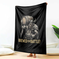 Vintage Viking Beer Drinker Warrior Gift Throw Blanket Brewed For Battle