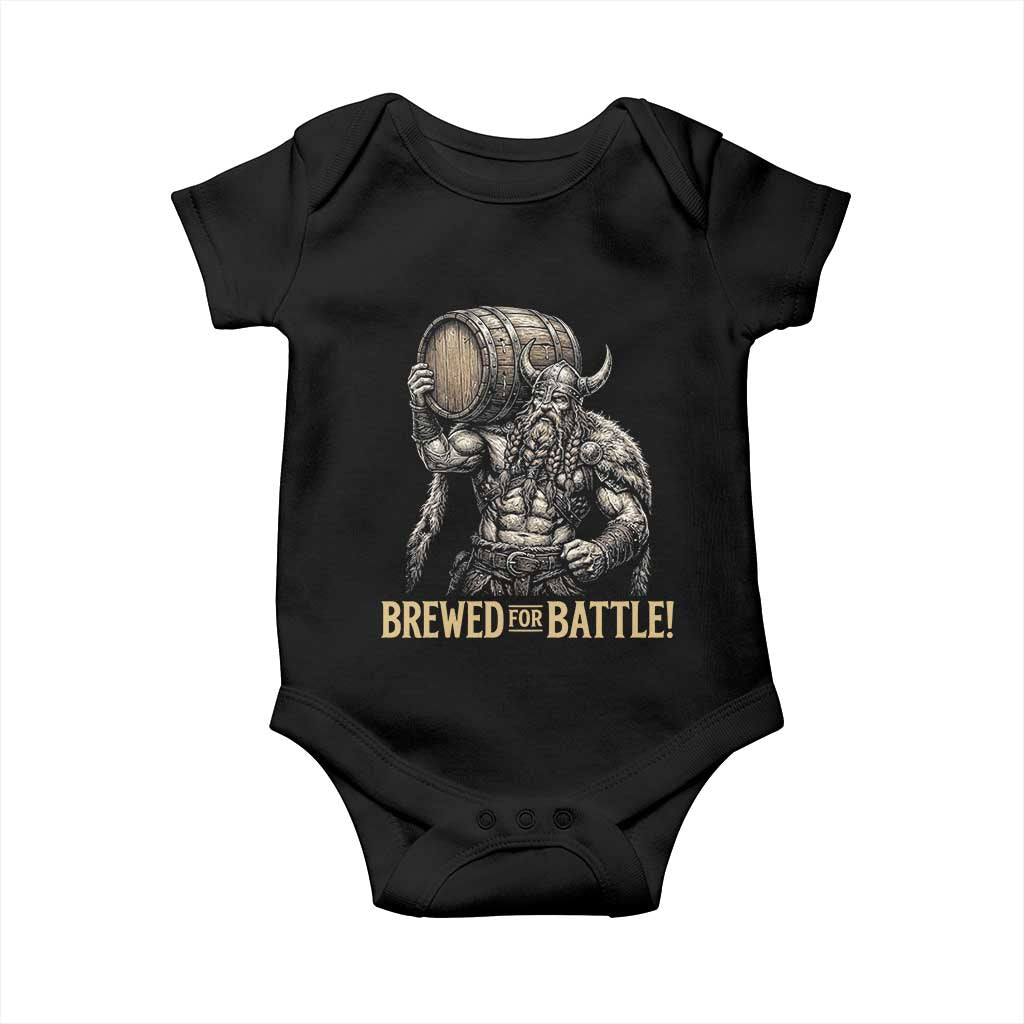 Vintage Viking Beer Drinker Warrior Gift Baby Onesie Brewed For Battle