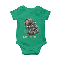Vintage Viking Beer Drinker Warrior Gift Baby Onesie Brewed For Battle