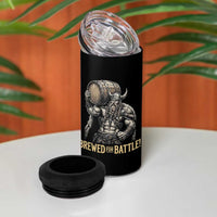 Vintage Viking Beer Drinker Warrior Gift 4 in 1 Can Cooler Tumbler Brewed For Battle
