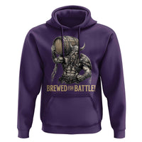 Vintage Viking Beer Drinker Warrior Gift Hoodie Brewed For Battle
