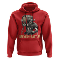 Vintage Viking Beer Drinker Warrior Gift Hoodie Brewed For Battle