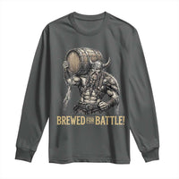 Vintage Viking Beer Drinker Warrior Gift Long Sleeve Shirt Brewed For Battle