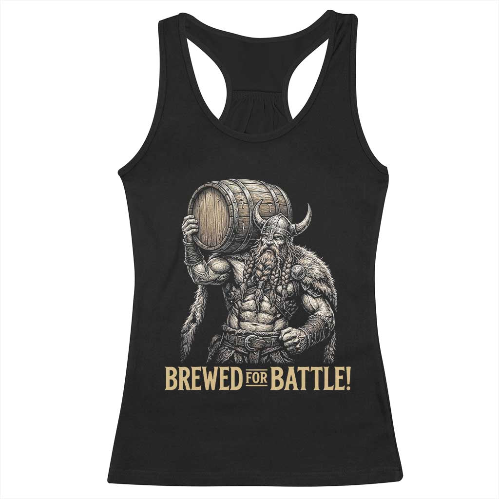 Vintage Viking Beer Drinker Warrior Gift Racerback Tank Top Brewed For Battle