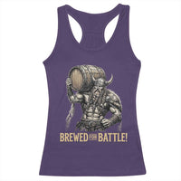 Vintage Viking Beer Drinker Warrior Gift Racerback Tank Top Brewed For Battle