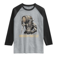 Vintage Viking Beer Drinker Warrior Gift Raglan Shirt Brewed For Battle