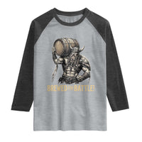 Vintage Viking Beer Drinker Warrior Gift Raglan Shirt Brewed For Battle