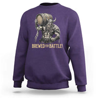 Vintage Viking Beer Drinker Warrior Gift Sweatshirt Brewed For Battle