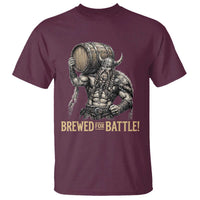 Vintage Viking Beer Drinker Warrior Gift T Shirt Brewed For Battle