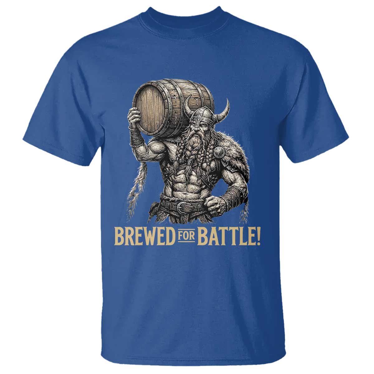 Vintage Viking Beer Drinker Warrior Gift T Shirt Brewed For Battle