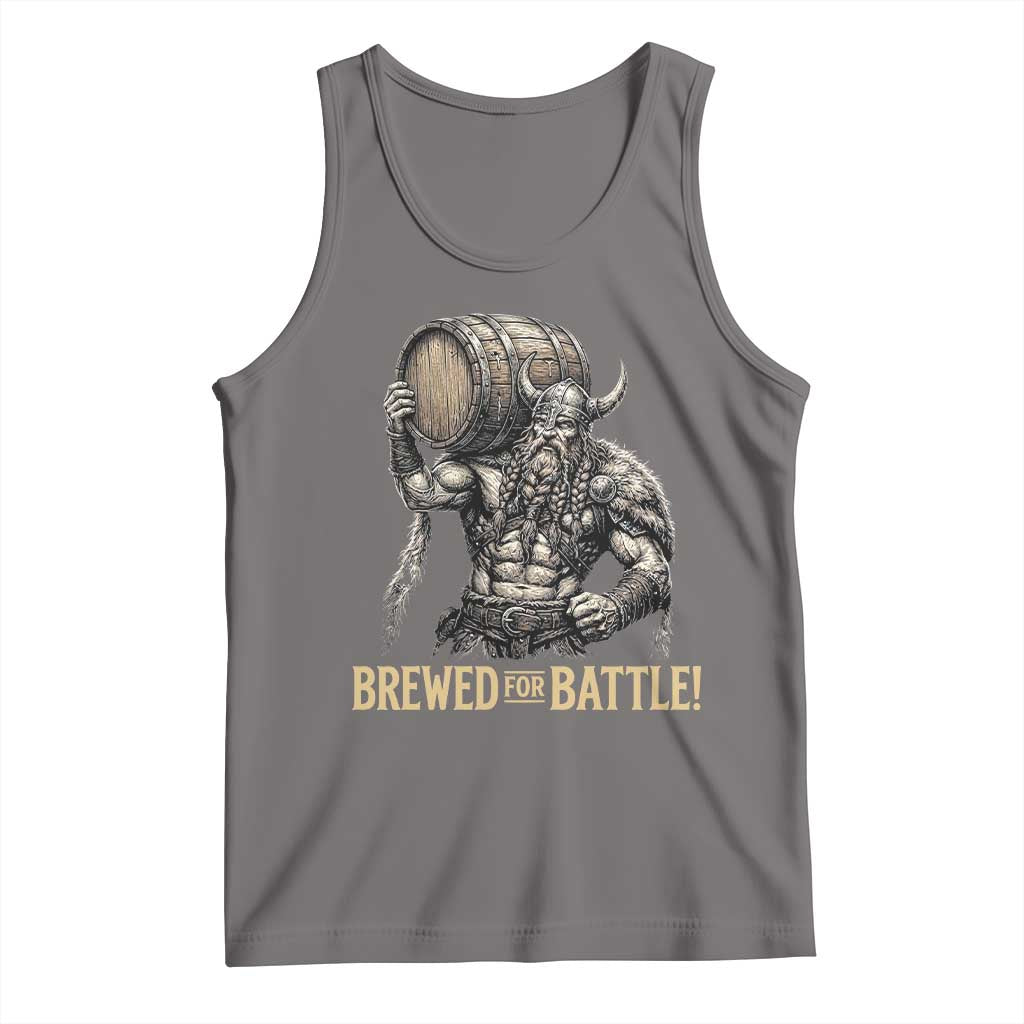 Vintage Viking Beer Drinker Warrior Gift Tank Top Brewed For Battle