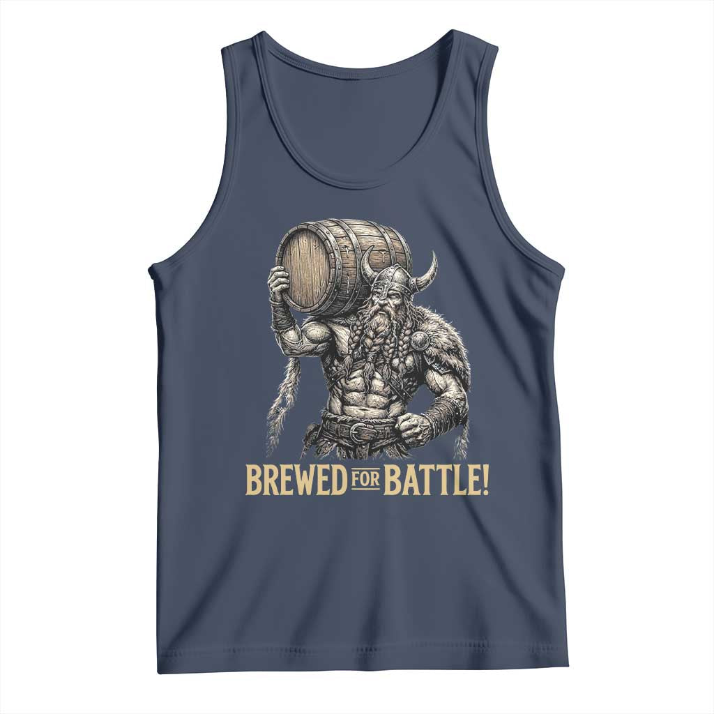 Vintage Viking Beer Drinker Warrior Gift Tank Top Brewed For Battle