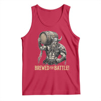 Vintage Viking Beer Drinker Warrior Gift Tank Top Brewed For Battle