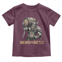 Vintage Viking Beer Drinker Warrior Gift Toddler T Shirt Brewed For Battle