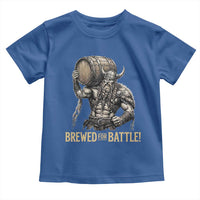 Vintage Viking Beer Drinker Warrior Gift Toddler T Shirt Brewed For Battle
