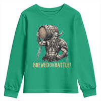 Vintage Viking Beer Drinker Warrior Gift Youth Sweatshirt Brewed For Battle