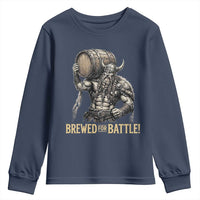 Vintage Viking Beer Drinker Warrior Gift Youth Sweatshirt Brewed For Battle