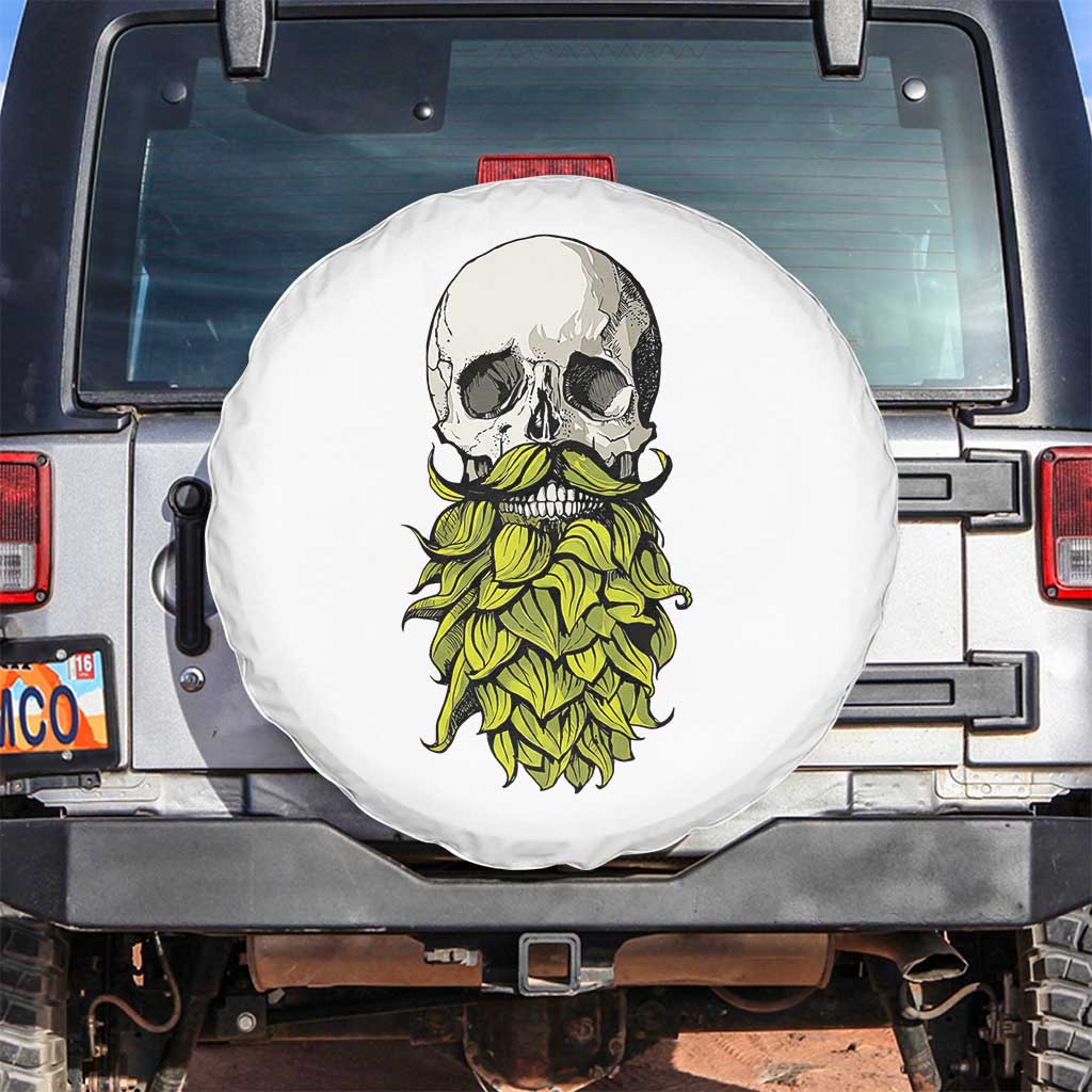 Vintage Craft Brewer Beer Lover Gift Spare Tire Cover Beer Hops Beard Skull