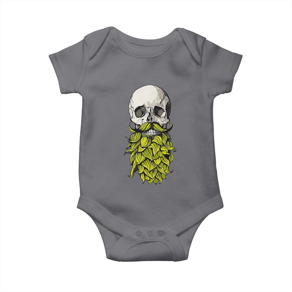 Vintage Craft Brewer Beer Lover Gift Baby Onesie Beer Hops Beard Skull