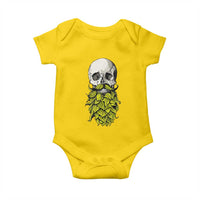 Vintage Craft Brewer Beer Lover Gift Baby Onesie Beer Hops Beard Skull
