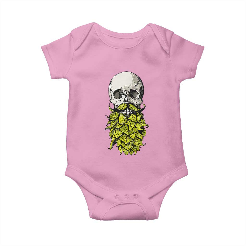 Vintage Craft Brewer Beer Lover Gift Baby Onesie Beer Hops Beard Skull