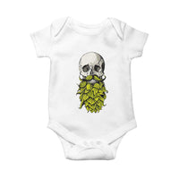Vintage Craft Brewer Beer Lover Gift Baby Onesie Beer Hops Beard Skull