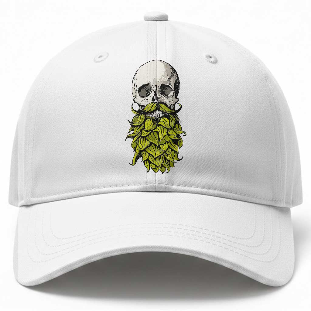 Vintage Craft Brewer Beer Lover Gift Baseball Cap Beer Hops Beard Skull