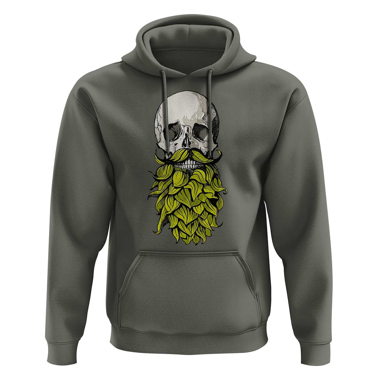 Vintage Craft Brewer Beer Lover Gift Hoodie Beer Hops Beard Skull