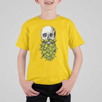 Vintage Craft Brewer Beer Lover Gift T Shirt For Kid Beer Hops Beard Skull