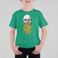 Vintage Craft Brewer Beer Lover Gift T Shirt For Kid Beer Hops Beard Skull