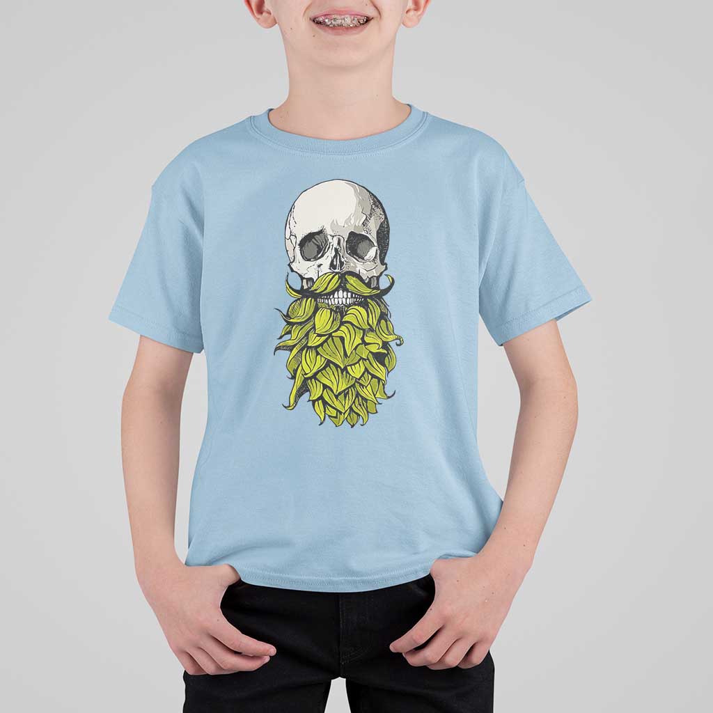 Vintage Craft Brewer Beer Lover Gift T Shirt For Kid Beer Hops Beard Skull