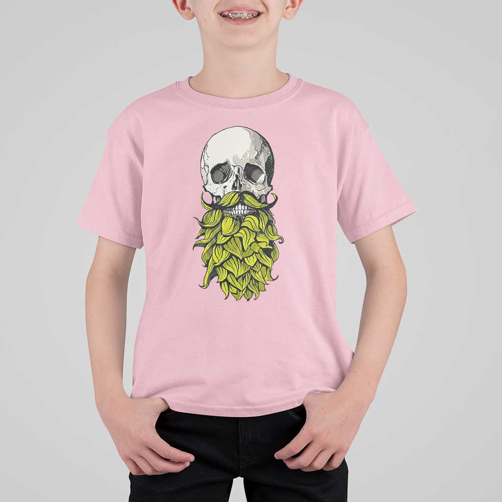 Vintage Craft Brewer Beer Lover Gift T Shirt For Kid Beer Hops Beard Skull