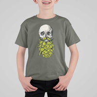 Vintage Craft Brewer Beer Lover Gift T Shirt For Kid Beer Hops Beard Skull
