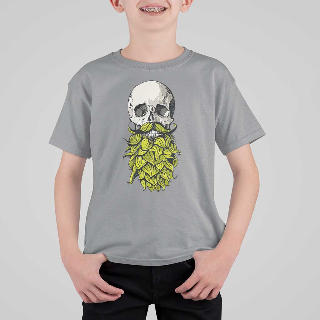 Vintage Craft Brewer Beer Lover Gift T Shirt For Kid Beer Hops Beard Skull