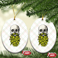 Vintage Craft Brewer Beer Lover Gift Ceramic Ornament Beer Hops Beard Skull